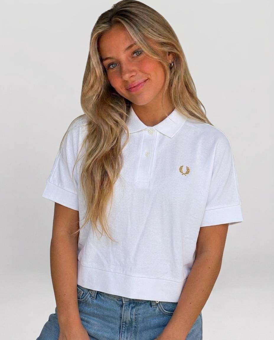 Vintage Fred Perry Cropped Damen Polo (S-M)