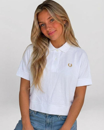 Vintage Fred Perry Cropped Damen Polo (S-M)