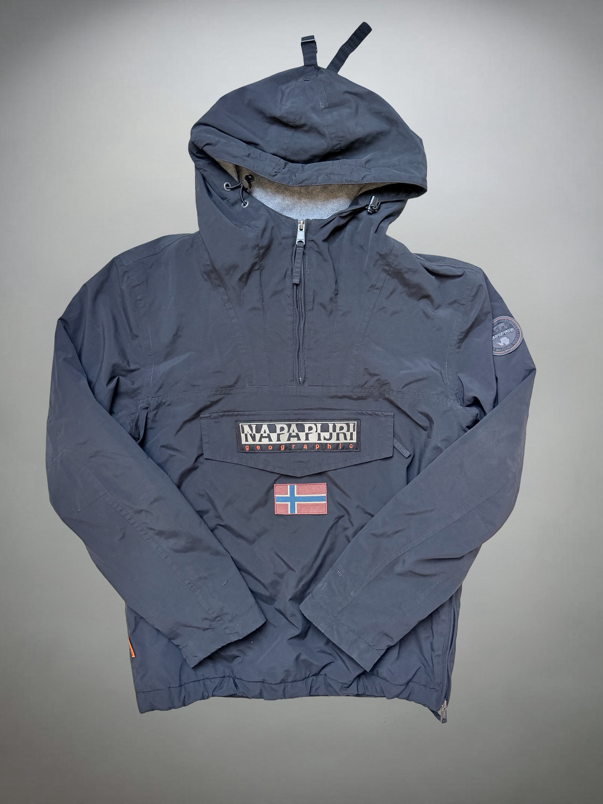 Vintage Napapijri Jacke gefüttert (M) schwarz
