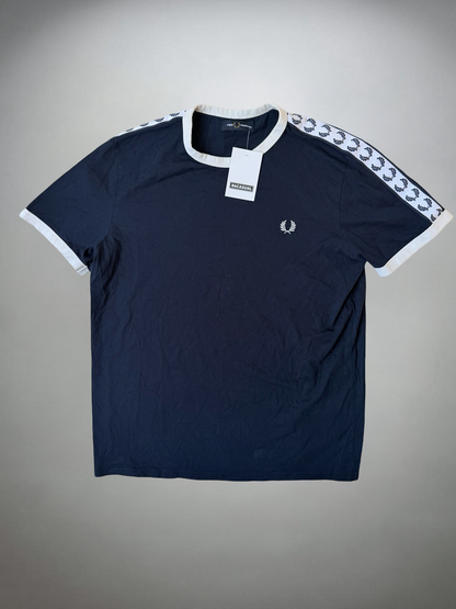 Vintage Fred Perry Taped Shirt (L) kl. Loch links Naht